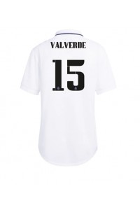 Real Madrid Federico Valverde #15 Voetbaltruitje Thuis tenue Dames 2022-23 Korte Mouw